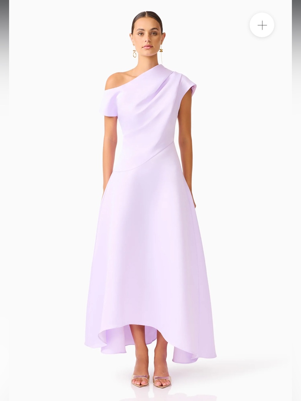 elliatt marissa purple one shoulder asymmetrical hem maxi gown dress size Large - Picture 14 of 14